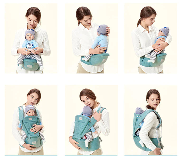 Elegant Baby Carrier with Hip Seat