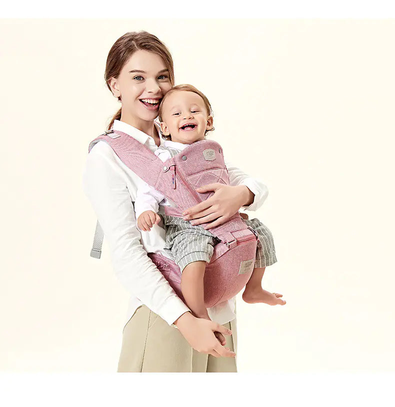 Elegant Baby Carrier with Hip Seat
