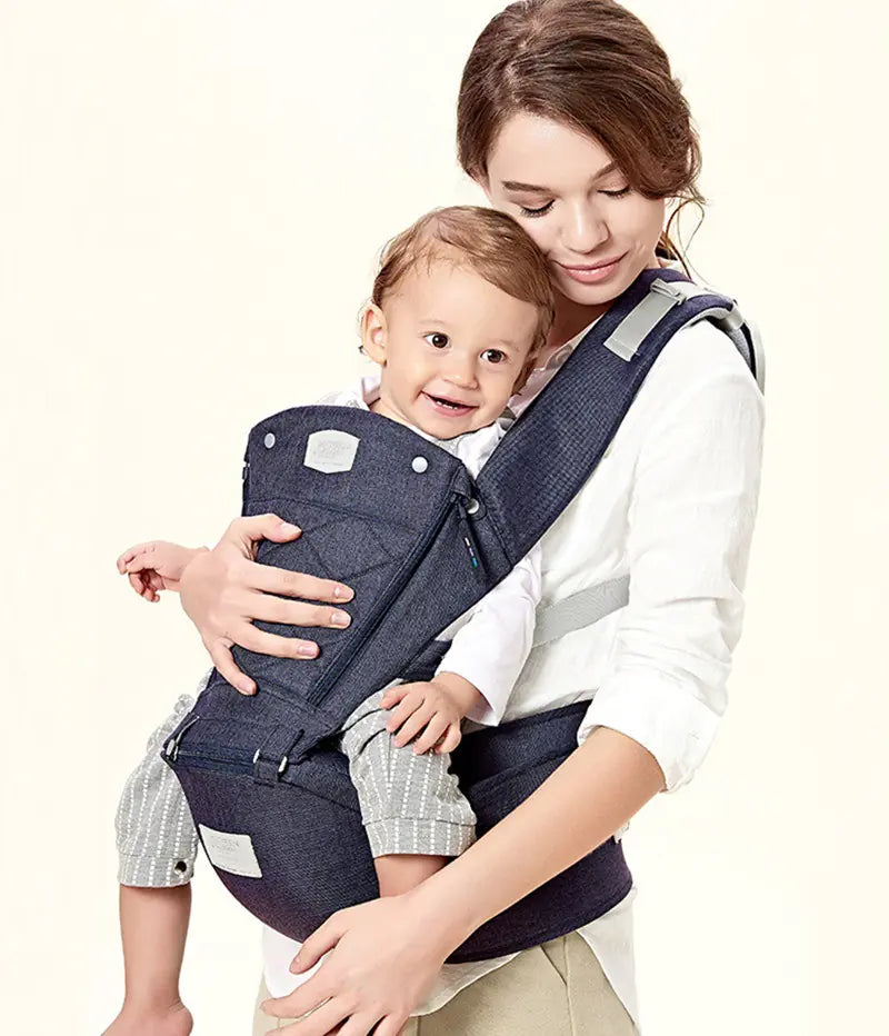 Elegant Baby Carrier with Hip Seat